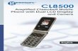 Amplified Clamshell Mobile Phone with Dual LCD Display