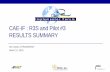 CAE-IF : R3S and Pilot #3 RESULTS SUMMARY