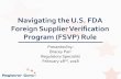 Navigating the U.S. FDA Foreign Supplier Verification ...