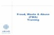 Fraud, Waste & Abuse (FWA) Training