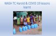 WASH TC Harold & COVID 19 lessons learnt