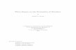 Three Essays on the Economics of Taxation