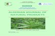 ALGERIAN JOURNAL OF NATURAL PRODUCTS