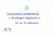 ECOLOGIE GENERALE «Ecologie végétale
