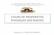 COURS DE PROPERIETES PHYSIQUES DES ROCHES