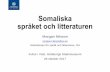 Somaliska språket och litteraturen - Morgan Nilsson