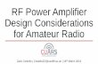 2019 Zack Costello RF Power Amplifier Design Considerations