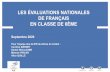 LES ÉVALUATIONS NATIONALES DE FRANÇAIS EN CLASSE …