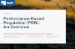 Performance-Based Regulation (PBR): An Overview