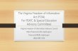 The Virginia Freedom of Information Act (FOIA) For PEATC ...