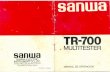 Multitester Sanwa TR-700 - Manual de operaci n