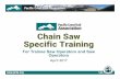 Chain Saw Specific Training