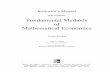 Instructor's Manual to accompany Fundamental Methods of Mathematical Economics Fourth Edition