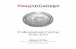 Undergraduate Catalog 2020-2022 - Vaughn College