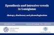 Epenthesis and intrusive vowels in Lunigiana: diatopy, dichrony and phonologization