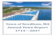 Town of Needham, MA Annual Town Report 1711—2017