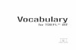 TOEFL - Vocabulary
