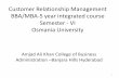 Customer Relationship Management BBA/MBA-5 year ...
