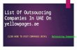 List Of Outsourcing Companies In UAE On yellowpages.ae