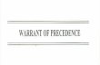 warrant of precedence