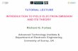 Tutorial Lecture on Field Electron Emission Theory