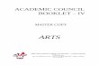 ACADEMIC COUNCIL BOOKLET – IV - TACW