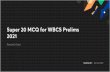 Super 20 MCQ for WBCS Prelims