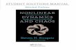 Student Solutions Manual for Nonlinear Dynamics and Chaos
