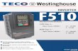 F510 Series Instruction Manual (12.5MB) - TECO-Westinghouse