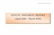 ANNUAL PROGRESS REPORT (April 2009 – March 2010)