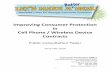 Improving Consumer Protection in Cell Phone / Wireless ...
