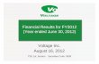 Financial Results for FY2012 (Year ended June 30 2012) (Year ...