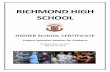 Subject Selection Booklet for Students - Richmond High School
