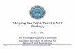 Shaping the Department's S&T Strategy - DTIC
