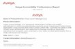 Avaya Accessibility Conformance Report