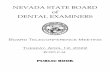 Public Book Board Meeting - Dental Examiners