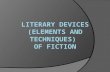Literary devices of fiction