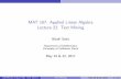 MAT 167: Applied Linear Algebra Lecture 22: Text ... - UC Davis Math