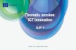 ICT innovation - Thematic session - EU4Digital