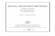SOCIAL RESEARCH METHODS - University of Calicut