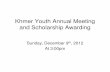 Khmer Youth Annual Meeting and Scholarship Awarding
