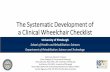 The Systematic Development of a Clinical Wheelchair Checklist