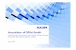 Acquisition of GEKA GmbH - Sulzer