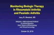 Monitoring Biologic Therapy in Rheumatoid Arthritis and Psoriatic Arthritis