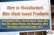 How to manufacture Rice Husk based products
