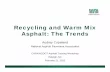 Recycling and Warm Mix Asphalt: The Trends