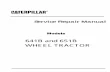 Caterpillar Cat 651B WHEEL TRACTOR (Prefix 65K) Service Repair Manual (65K00985 and up)
