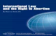 International Law and the Right to Abortion