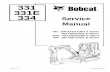 BOBCAT 331 COMPACT EXCAVATOR Service Repair Manual Instant Download (SN A9K511001 & Above)