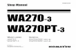 Komatsu WA270PT-3 Wheel Loader Service Repair Manual SN WA270H30051 and up